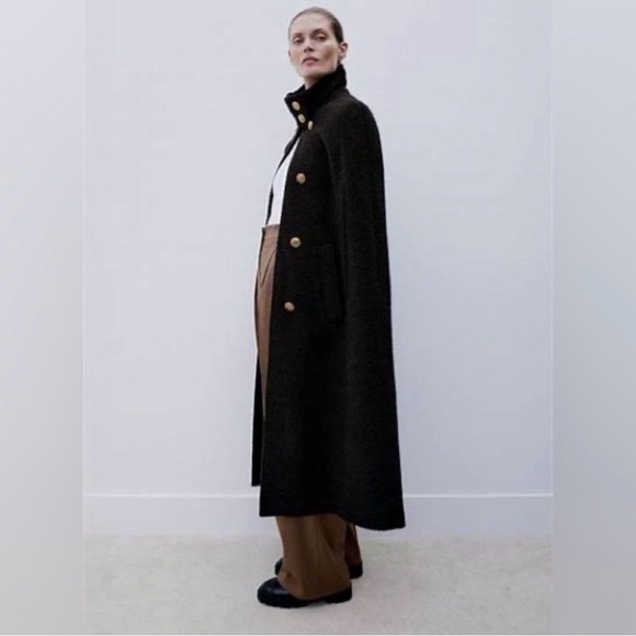 Zara limited edition wool blend Cape Coat - Picture 2 of 13